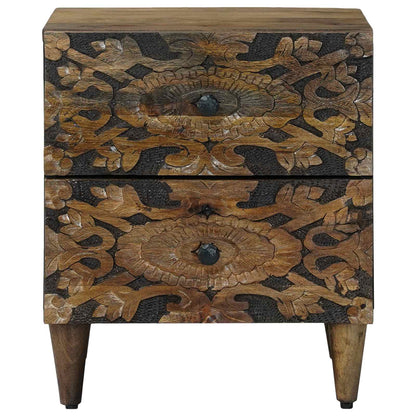vidaXL Bedside Cabinet Brown 40 x 33.5 x 46 cm Solid Mango Wood