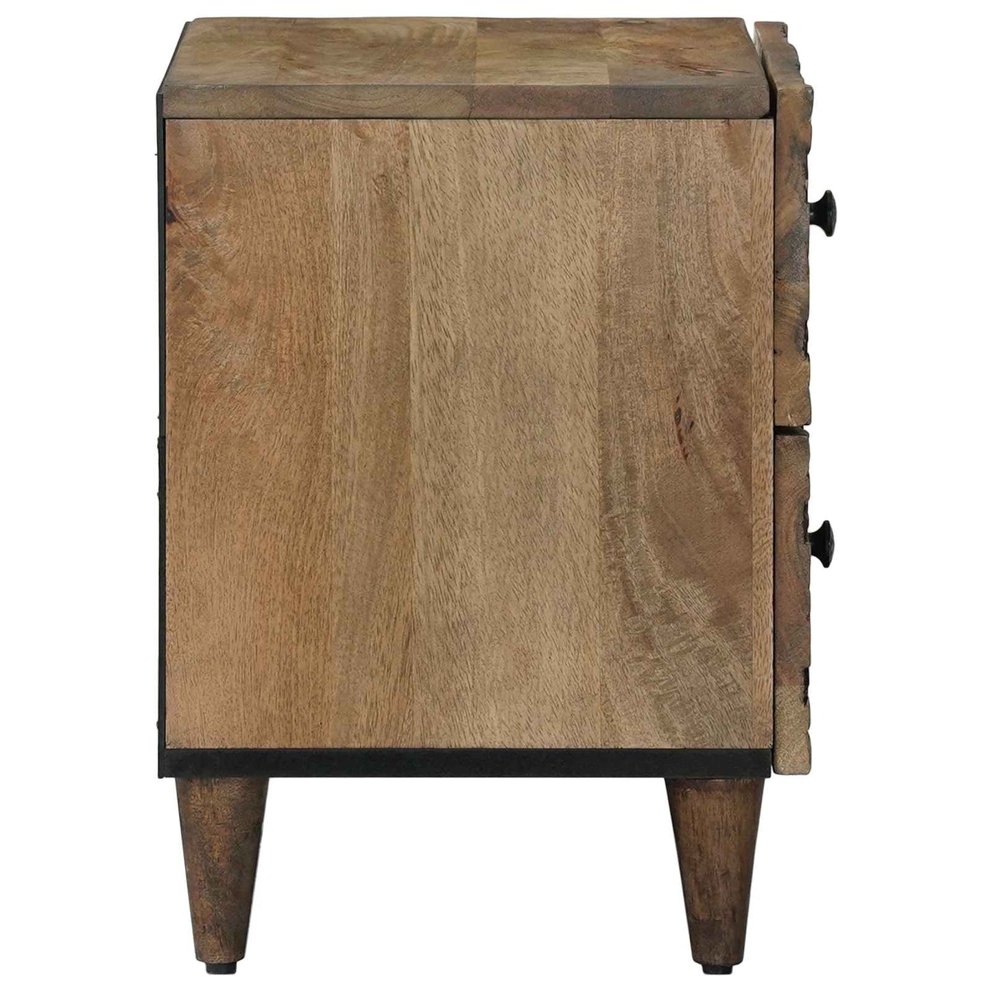 vidaXL Bedside Cabinet Brown 40 x 33.5 x 46 cm Solid Mango Wood