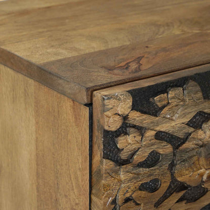 vidaXL Bedside Cabinet 2 pcs Brown 40 x 33.5 x 46 cm Solid Mango Wood