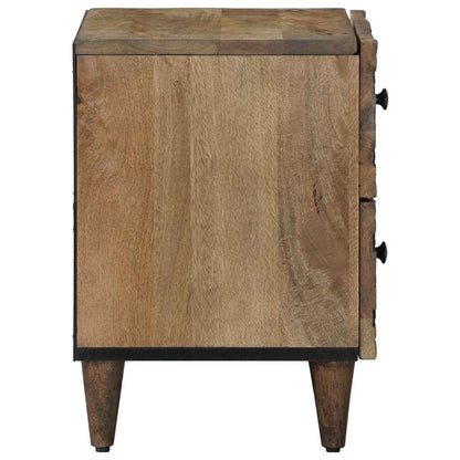 vidaXL Bedside Cabinet 2 pcs Brown 40 x 33.5 x 46 cm Solid Mango Wood
