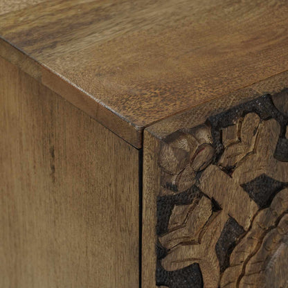 vidaXL TV Cabinet Brown 105 x 33.5 x 46 cm Solid Mango Wood