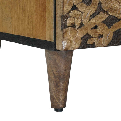 vidaXL TV Cabinet Brown 70 x 33.5 x 46 cm Solid Mango Wood
