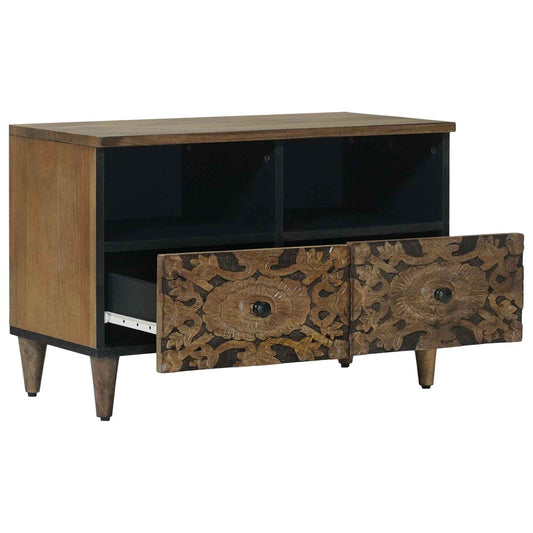 vidaXL TV Cabinet Brown 70 x 33.5 x 46 cm Solid Mango Wood