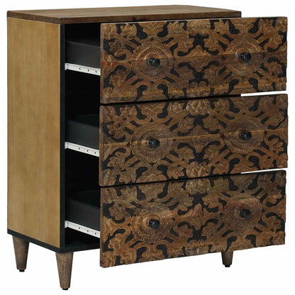 vidaXL Storage Sideboard Brown 60 x 33.5 x 75 cm Solid Mango Wood