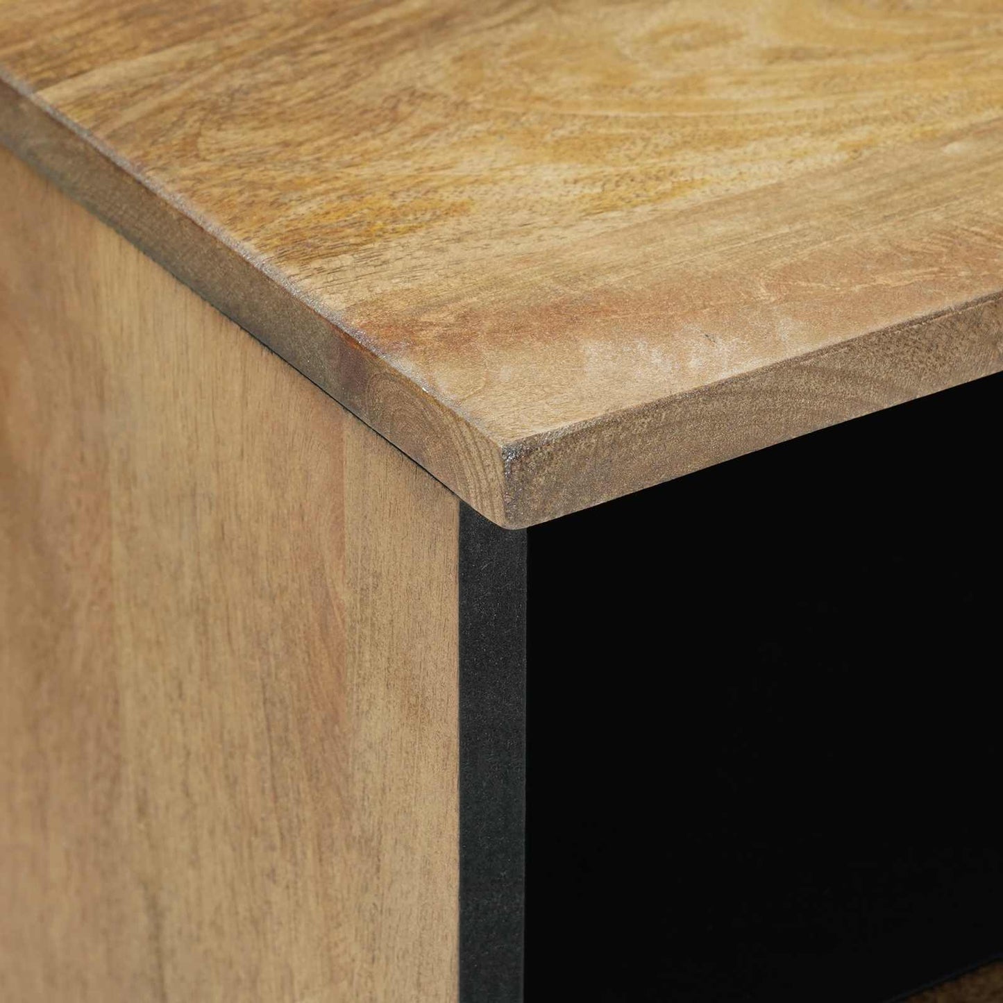 vidaXL Bed cabinet with Drawer Brown 40 x 33 x 46 cm Solid Mango Wood