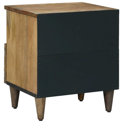 vidaXL Bed cabinet with Drawer Brown 40 x 33 x 46 cm Solid Mango Wood