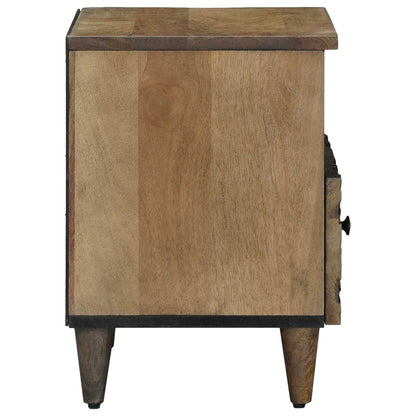 vidaXL Bed cabinet with Drawer Brown 40 x 33 x 46 cm Solid Mango Wood