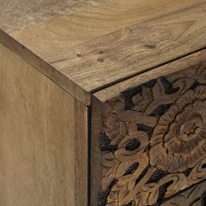 vidaXL Bed cabinet with Drawer Brown 50 x 33 x 60 cm Solid Mango Wood