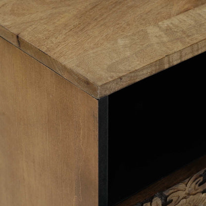 vidaXL Bed cabinet with Drawer Brown 50 x 33 x 60 cm Solid Mango Wood