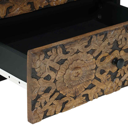 vidaXL Bed cabinet with Drawer Brown 50 x 33 x 60 cm Solid Mango Wood
