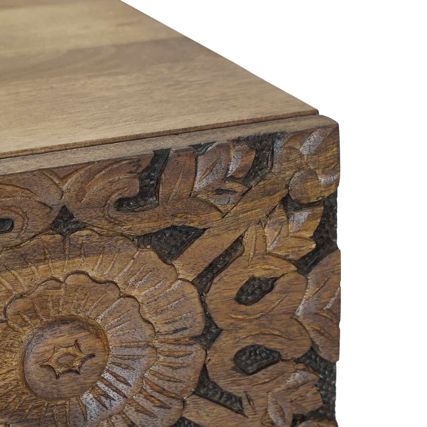 vidaXL Bed cabinet with Drawer Brown 50 x 33 x 60 cm Solid Mango Wood