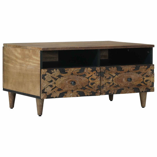 vidaXL Coffee Table with Drawer Brown 80 x 54 x 40 cm Solid Mango Wood