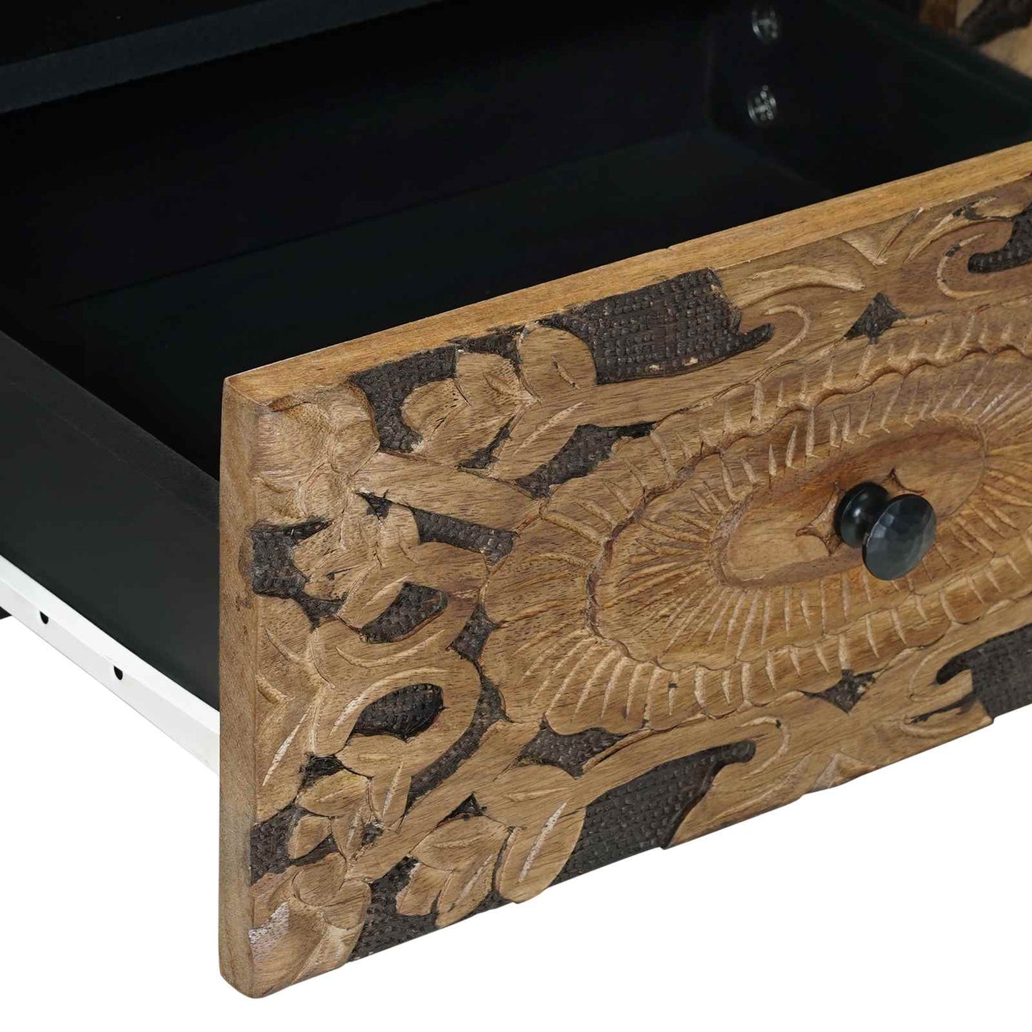 vidaXL TV Cabinet with Door Brown 105 x 33.5 x 46 cm Solid Mango Wood