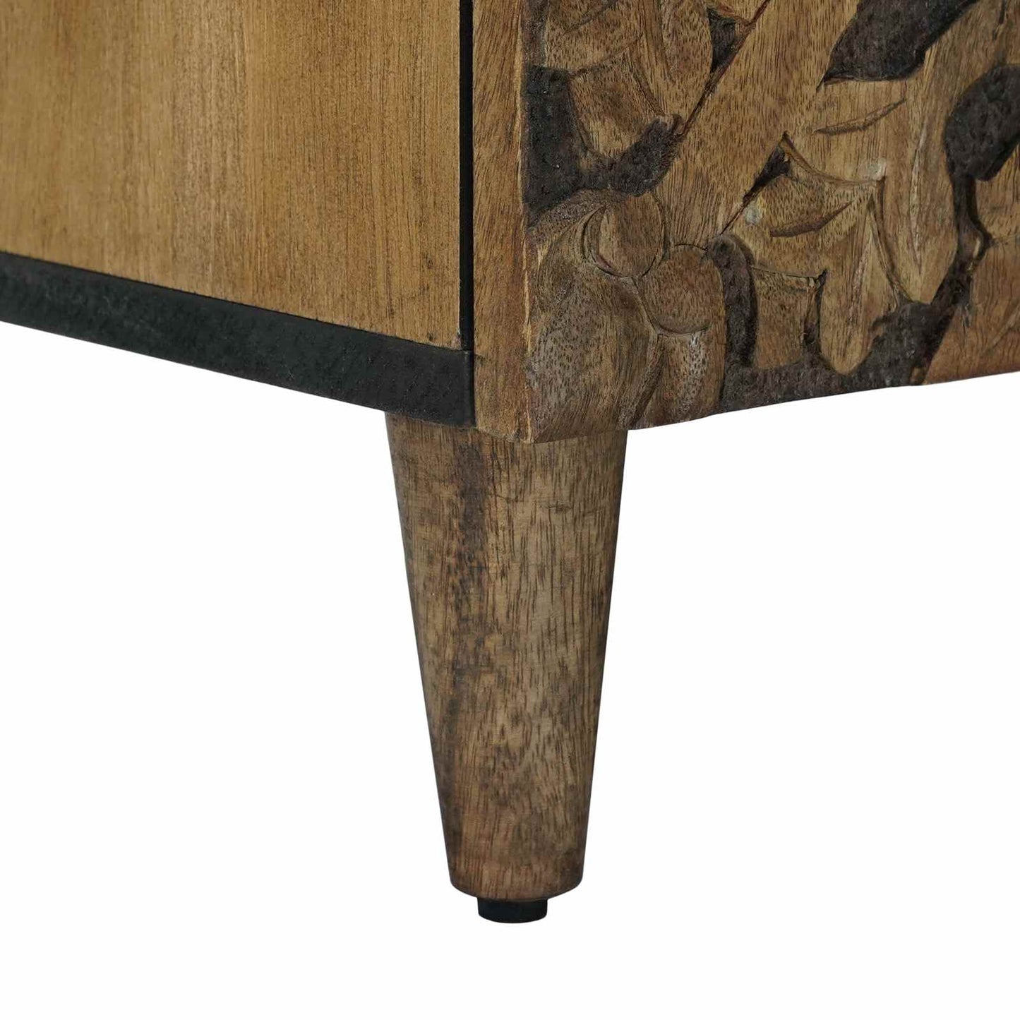 vidaXL TV Cabinet with Door Brown 105 x 33.5 x 46 cm Solid Mango Wood