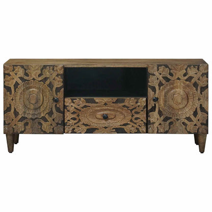 vidaXL TV Cabinet with Door Brown 105 x 33.5 x 46 cm Solid Mango Wood