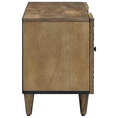 vidaXL TV Cabinet with Door Brown 105 x 33.5 x 46 cm Solid Mango Wood