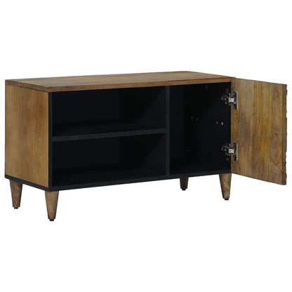 vidaXL TV Cabinet with Shelf Brown 80 x 31.5 x 46 cm Solid Mango Wood