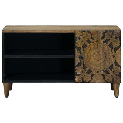 vidaXL TV Cabinet with Shelf Brown 80 x 31.5 x 46 cm Solid Mango Wood