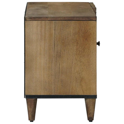 vidaXL TV Cabinet with Shelf Brown 80 x 31.5 x 46 cm Solid Mango Wood