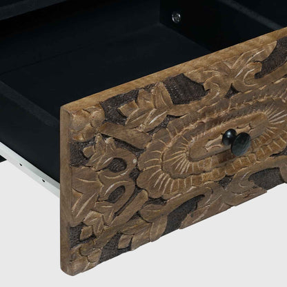 vidaXL TV Cabinet with Shelf Brown 100 x 33.5 x 46 cm Solid Mango Wood