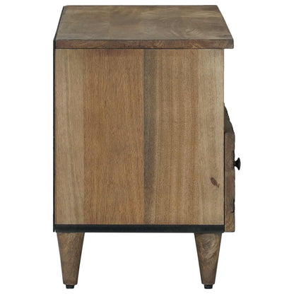 vidaXL TV Cabinet with Drawer Brown 80 x 33.5 x 46 cm Solid Mango Wood