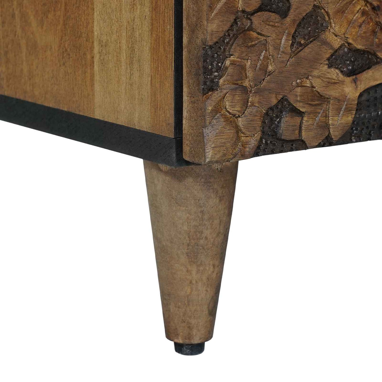 vidaXL TV Cabinet with Shelf Brown 100 x 33.5 x 46 cm Solid Mango Wood