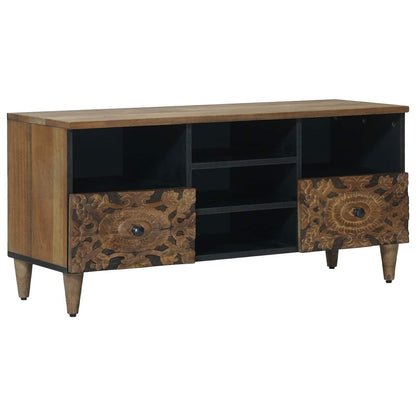 vidaXL TV Cabinet with Shelf Brown 100 x 33.5 x 46 cm Solid Mango Wood