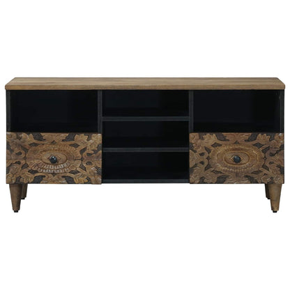 vidaXL TV Cabinet with Shelf Brown 100 x 33.5 x 46 cm Solid Mango Wood