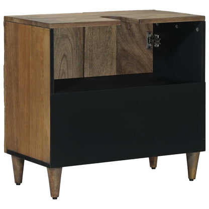 vidaXL Bathroom Sink Cabinet Brown 62 x 33 x 58 cm Solid Mango Wood