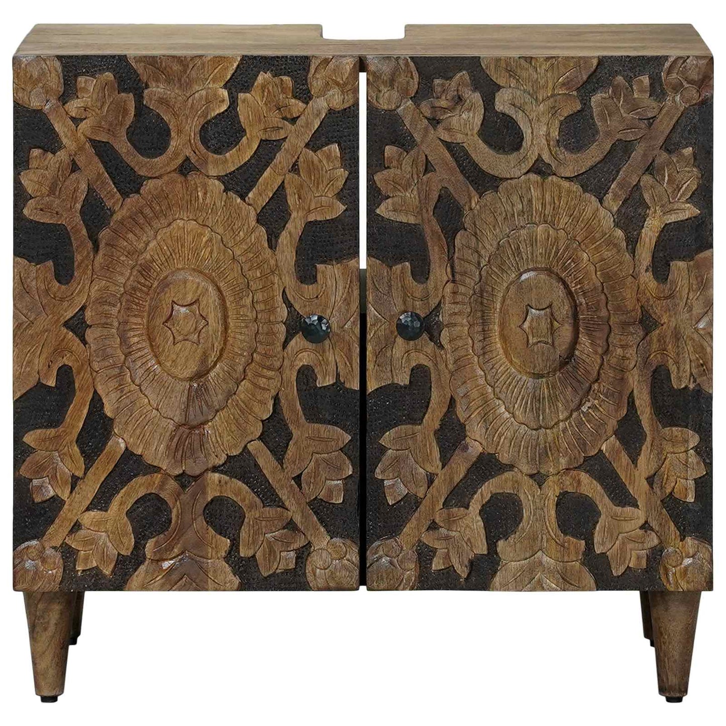 vidaXL Bathroom Sink Cabinet Brown 62 x 33 x 58 cm Solid Mango Wood