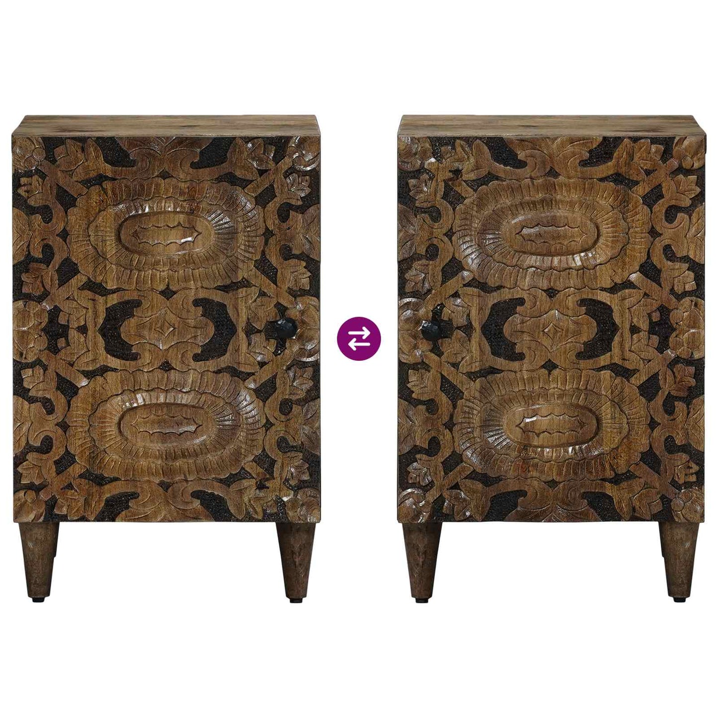 vidaXL Bathroom Cabinet Brown 38 x 33.5 x 58 cm Solid Mango Wood