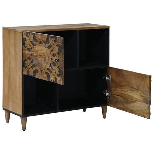 vidaXL Sideboard with Storage Brown 80 x 33.5 x 75 cm Solid Mango Wood
