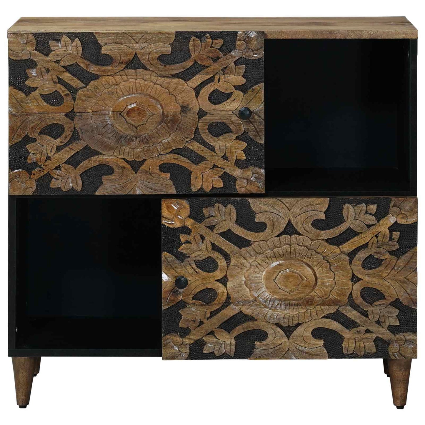 vidaXL Sideboard with Storage Brown 80 x 33.5 x 75 cm Solid Mango Wood