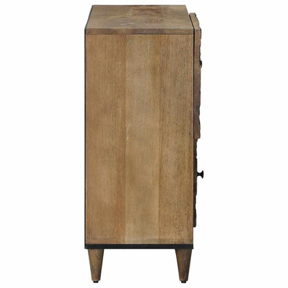 vidaXL Sideboard with Storage Brown 80 x 33.5 x 75 cm Solid Mango Wood