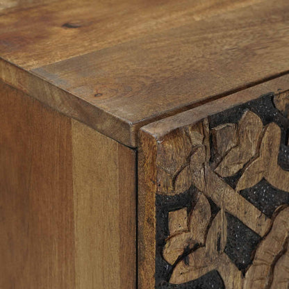 vidaXL Sideboard with Shelf Brown 90 x 33.5 x 75 cm Solid Mango Wood