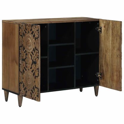 vidaXL Sideboard with Shelf Brown 90 x 33.5 x 75 cm Solid Mango Wood