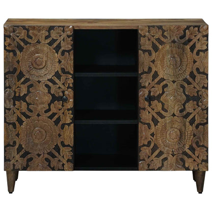 vidaXL Sideboard with Shelf Brown 90 x 33.5 x 75 cm Solid Mango Wood