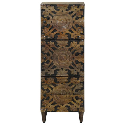vidaXL High Board with Shelf Brown 40 x 33.5 x 110 cm Solid Mango Wood