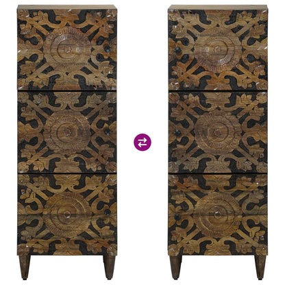 vidaXL High Board with Shelf Brown 40 x 33.5 x 110 cm Solid Mango Wood