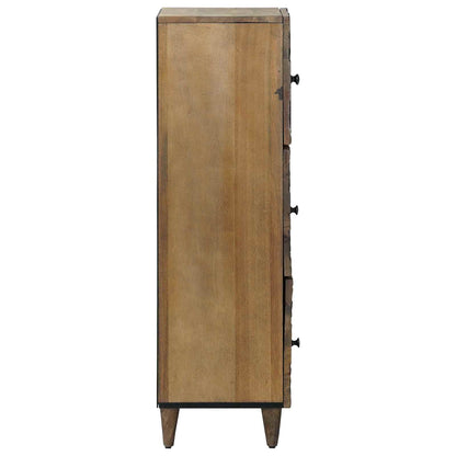 vidaXL High Board with Shelf Brown 40 x 33.5 x 110 cm Solid Mango Wood