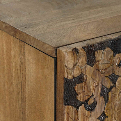 vidaXL High Board with Shelf Brown 60 x 33.5 x 100 cm Solid Mango Wood