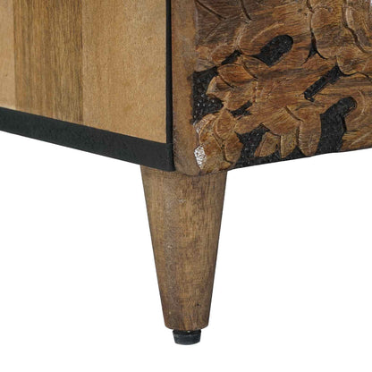 vidaXL High Board with Shelf Brown 60 x 33.5 x 100 cm Solid Mango Wood