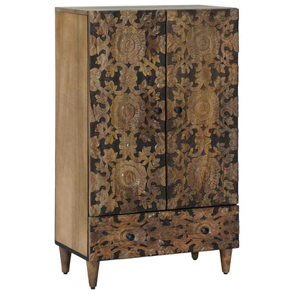 vidaXL High Board with Shelf Brown 60 x 33.5 x 100 cm Solid Mango Wood