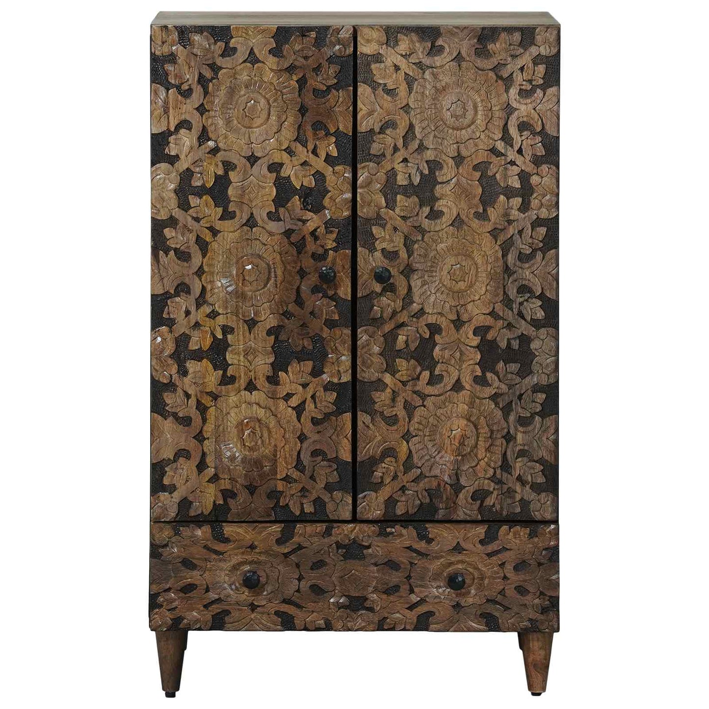 vidaXL High Board with Shelf Brown 60 x 33.5 x 100 cm Solid Mango Wood