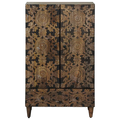 vidaXL High Board with Shelf Brown 60 x 33.5 x 100 cm Solid Mango Wood