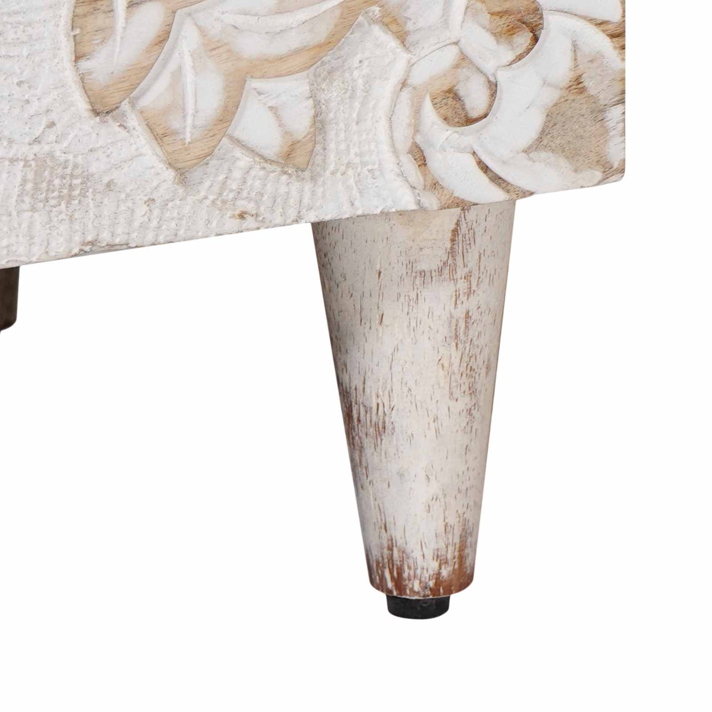 vidaXL Bedside Cabinet 2 pcs White 40 x 33.5 x 46 cm Solid Mango Wood