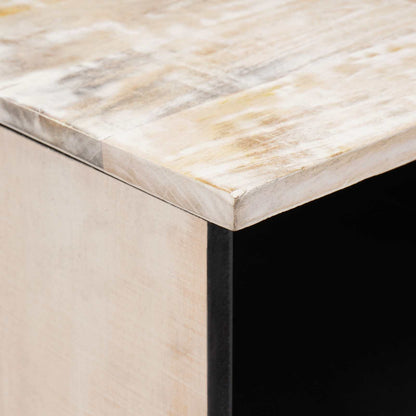 vidaXL TV Cabinet White 70 x 33.5 x 46 cm Solid Mango Wood