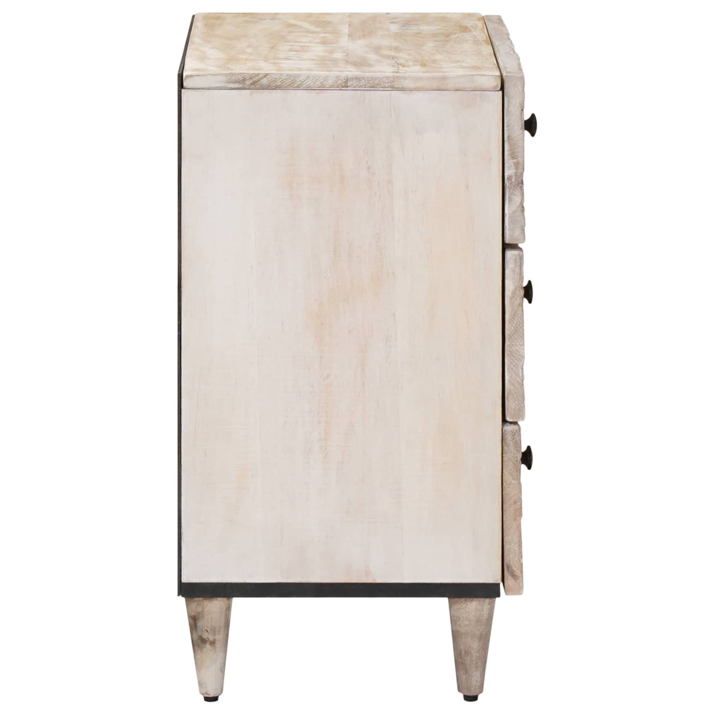 vidaXL Bed cabinet with Drawer White 50 x 33 x 60 cm Solid Mango Wood