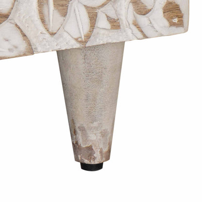 vidaXL Coffee Table White 100 x 54 x 40 cm Solid Mango Wood