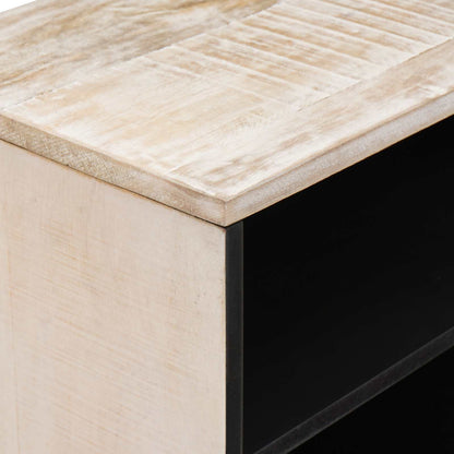 vidaXL TV Cabinet with Shelf White 80 x 31.5 x 46 cm Solid Mango Wood